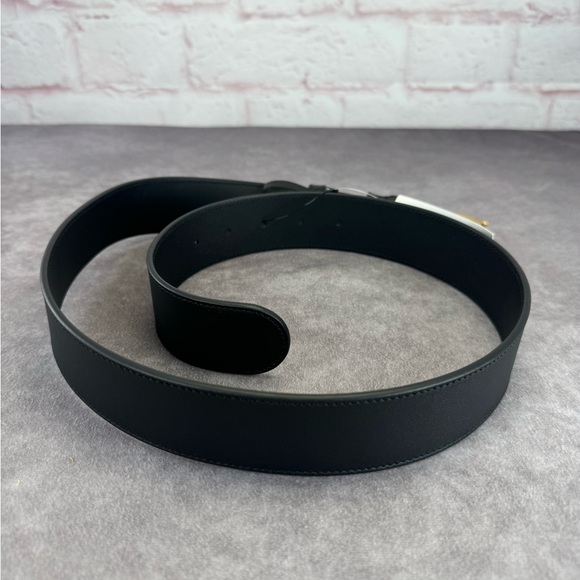 Gucci 2015 Re Edition Wide Leather Belt Gg Double Marmont Black 400593 85/34 - Picture 2 of 10